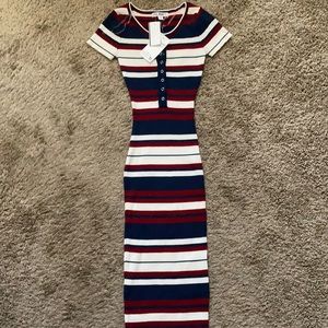 Striped midi dress